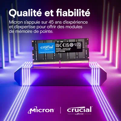 Crucial CT32G64C52CS5 module de mémoire 32 Go 1 x 32 Go DDR5 6400 MT/s 262-pin SO-DIMM - Mémoire - visuel 5