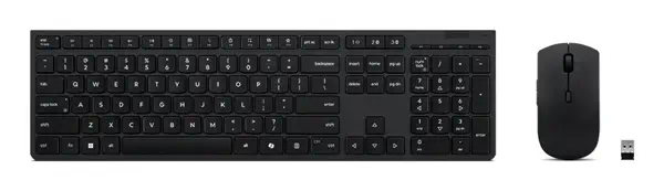 Lenovo 4X31R64323 clavier Souris incluse Bureau RF sans fil + Bluetooth Danois Noir - Pack Clavier, souris - visuel 1
