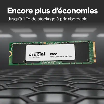 Crucial E100 Tray 2 To M.2 PCI Express 4.0 NVMe - Disque dur SSD - visuel 3