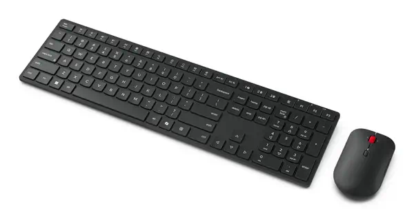 Lenovo 4X31S04814 clavier Souris incluse Bureau RF sans fil + Bluetooth Allemand Noir - Pack Clavier, souris - visuel 3