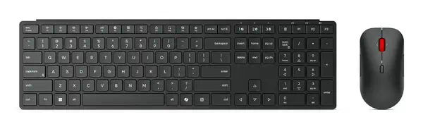 Lenovo 4X31S04814 clavier Souris incluse Bureau RF sans fil + Bluetooth Allemand Noir - Pack Clavier, souris - visuel 1