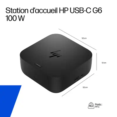 Station d'accueil HP USB-C G6 100 W - Station d'accueil pour portable - visuel 6