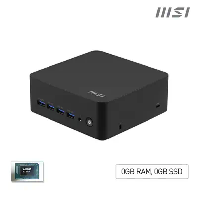 MSI Cubi Z AI 8M-006BEU Cube Noir 8845HS AMD SoC 3,8 GHz Haut-parleurs intégrés - Barebone - visuel 1