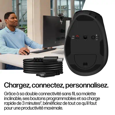 Souris ergonomique inclinable HP 720M - visuel 4