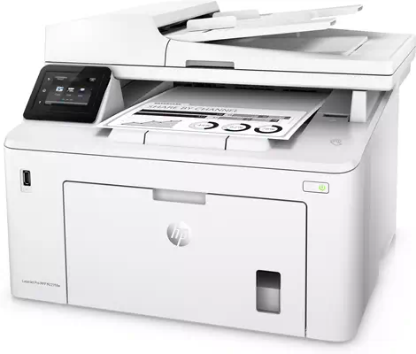 Imprimante multifonction HP LaserJet Pro M227fdw HP - visuel 1 - hello RSE - Numérisez vers un e-mail, vers un périphérique USB et des dossiers réseau à partir d’un écran tactile couleur de 6,9 cm (2,7 po)
