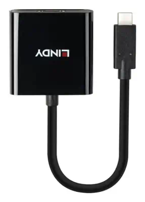 Lindy 43438 câble vidéo et adaptateur 0,15 m USB Type-C HDMI Noir - Connectique - visuel 2
