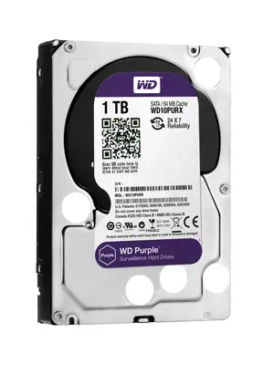 Western Digital Purple disque dur 1 To 5400 tr/min 64 Mo 3.5" Série ATA III - Disque dur Interne - visuel 2