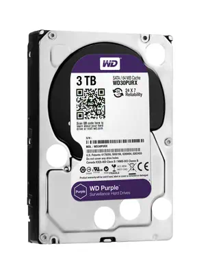 Western Digital Purple disque dur 3 To 5400 tr/min 64 Mo 3.5" Série ATA III - Disque dur Interne - visuel 2
