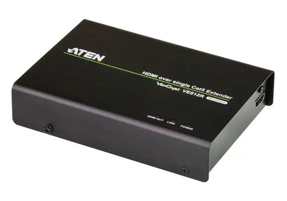 ATEN VE812R extension audio/video Répéteur AV Noir - Accessoire Affichage - visuel 1