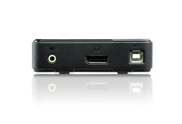 Commutateur KVM DisplayPort/audio USB 2 ports (4K pris en charge et câbles inclus) - ATEN - Accessoire Réseau - visuel 2