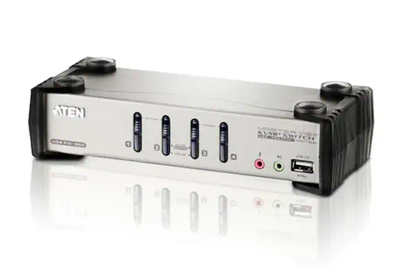 Commutateur KVMP™ VGA/audio PS/2-USB 4 ports avec OSD - ATEN - Accessoire Réseau - visuel 1