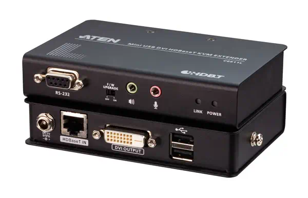 Mini système d'extension KVM USB DVI HDBaseT™ (1920 x 1200 à 100 m) - ATEN - Accessoire Réseau - visuel 1
