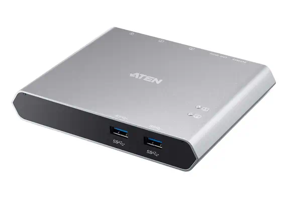 Commutateur de station d'accueil 2 ports USB-C Gen 1 avec transfert de l’alimentation - ATEN - Accessoire Réseau - visuel 1