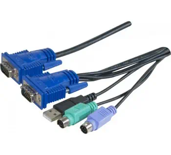 Livraison rapide Dexlan 066303 câble kvm Noir 3 m