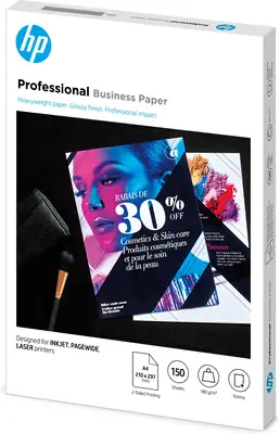 Papier HP Professional Business, brillant, 180 g/m2, A4 (210 x 297 mm), 150 feuilles - visuel 2