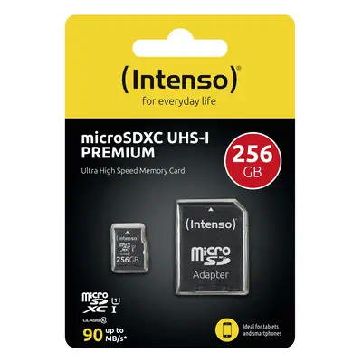 Intenso microSD Karte UHS-I Premium 256 Go Classe 10 - Carte Mémoire - visuel 2