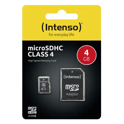 Intenso 3403450 mémoire flash 4 Go MicroSDHC Classe 4 - Carte Mémoire - visuel 4