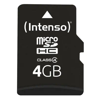 Intenso 3403450 mémoire flash 4 Go MicroSDHC Classe 4 - Carte Mémoire - visuel 1