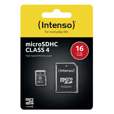 Intenso 3403470 mémoire flash 16 Go MicroSDHC Classe 4 - Carte Mémoire - visuel 4