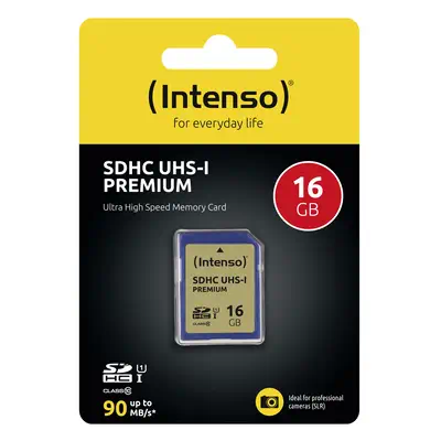 Intenso 3421470 mémoire flash 16 Go SDHC UHS-I Classe 10 - Carte Mémoire - visuel 2