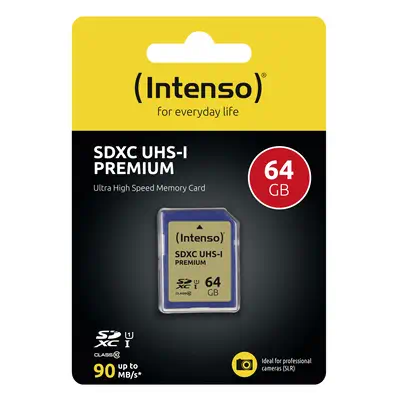 Intenso 3421490 mémoire flash 64 Go SDXC UHS-I Classe 10 - Carte Mémoire - visuel 2