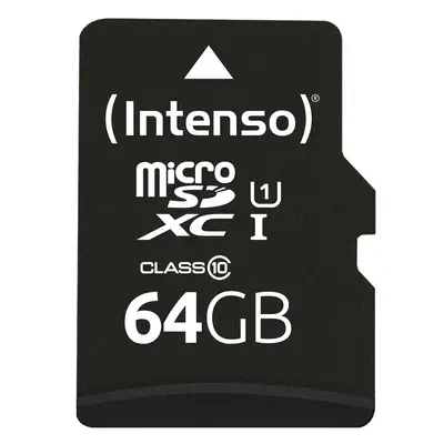Intenso 3423490 mémoire flash 64 Go MicroSDXC UHS-I Classe 10 - Carte Mémoire - visuel 1