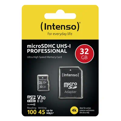 Intenso 3433480 mémoire flash 32 Go MicroSDHC UHS-I Classe 10 - Carte Mémoire - visuel 2