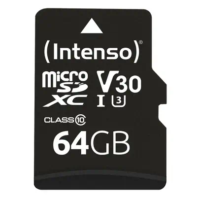 Intenso 3433490 mémoire flash 64 Go MicroSDXC UHS-I Classe 10 - Carte Mémoire - visuel 1