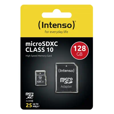 Intenso 3413491 mémoire flash 128 Go MicroSDXC Classe 10 - Carte Mémoire - visuel 4