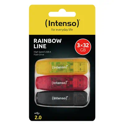 Rainbow 3x32GB Yellow/Red/Black - Intenso - Clé USB - visuel 4