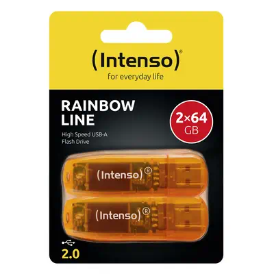 Rainbow Line 64GB Orange 2er - Intenso - Clé USB - visuel 2