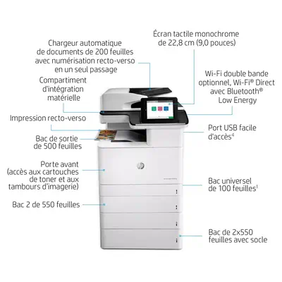 Imprimante multifonction HP Color LaserJet Enterprise M776dn - Multifonctions Laser - visuel 6
