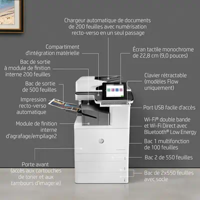 Imprimante multifonction HP Color LaserJet Enterprise Flow M776zs - Multifonctions Laser - visuel 6