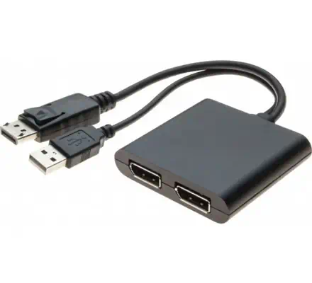 Hypertec 250201-HY répartiteur vidéo DisplayPort 2x DisplayPort - Accessoire Affichage - visuel 1