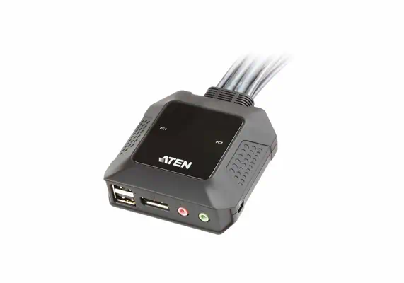Commutateur KVM câble DisplayPort USB 2 ports avec sélecteur de port distant - ATEN - Accessoire Réseau - visuel 3