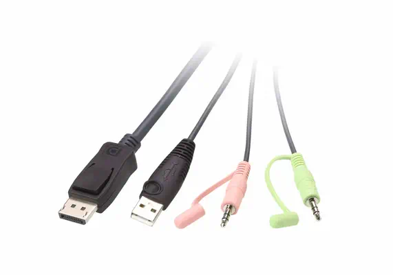 Commutateur KVM câble DisplayPort USB 2 ports avec sélecteur de port distant - ATEN - Accessoire Réseau - visuel 2