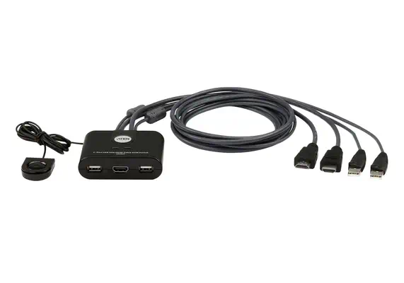 ATEN Commutateur KVM câblé FHD HDMI à 2 ports - Accessoire Réseau - visuel 1