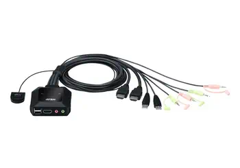 Commutateur KVM câble HDMI 4K USB 2 ports avec sélecteur de port distant livraison rapide