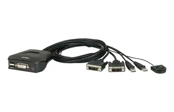 Commutateur KVM câble DVI USB 2 ports avec sélecteur de port distant avis