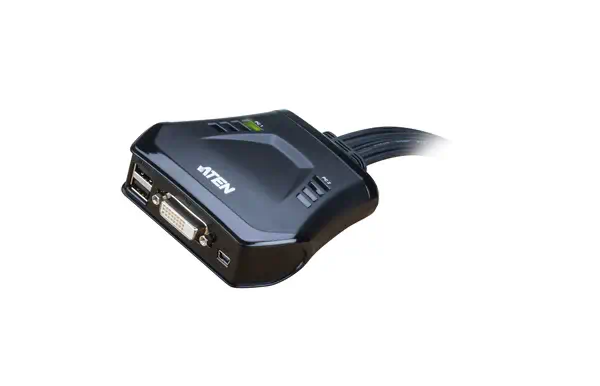 Commutateur KVM câble DVI USB 2 ports avec sélecteur de port distant - ATEN - Accessoire Réseau - visuel 2