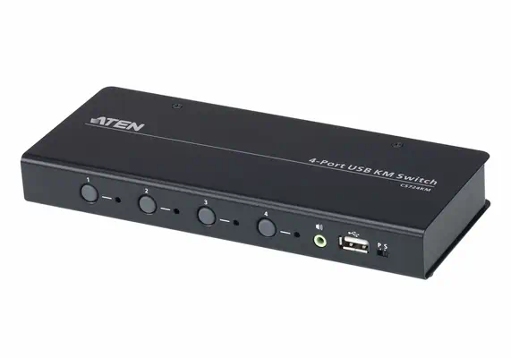 Commutateur KM sans limite USB à 4 ports (câbles inclus) - ATEN - Accessoire Réseau - visuel 1