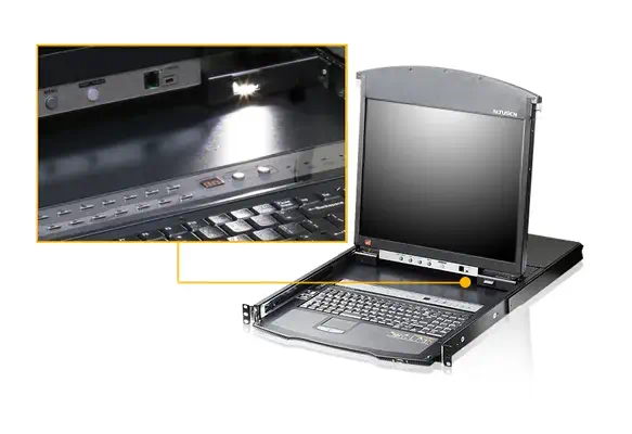 ATEN KL1508AiN commutateur écran, clavier et souris Grille de montage Noir - Accessoire Réseau - visuel 3
