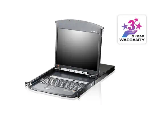 ATEN KL1508AiN commutateur écran, clavier et souris Grille de montage Noir - Accessoire Réseau - visuel 1