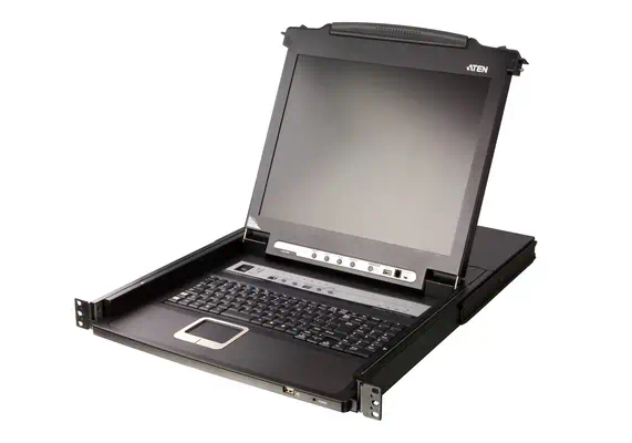 ATEN CL5708MW support d'ordinateurs 43,9 cm (17.3") 1920 x 1080 pixels Métal, Plastique Noir 1U - Accessoire Réseau - visuel 1