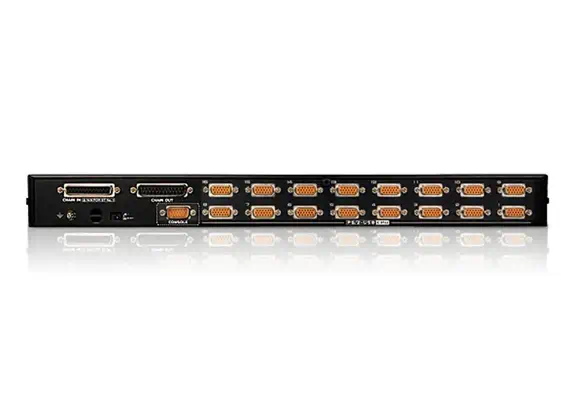 Commutateur KVM VGA USB PS/2 16 ports avec port de connexion en chaîne avec prise en charge des péri - ATEN - Accessoire Réseau - visuel 2