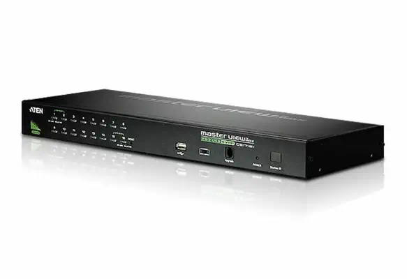 Commutateur KVM VGA USB PS/2 16 ports avec port de connexion en chaîne avec prise en charge des péri - ATEN - Accessoire Réseau - visuel 1
