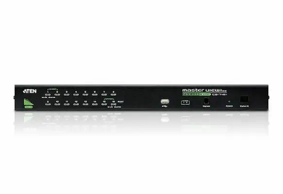 Commutateur KVM VGA USB PS/2 16 ports avec port de connexion en chaîne avec prise en charge des péri - ATEN - Accessoire Réseau - visuel 3