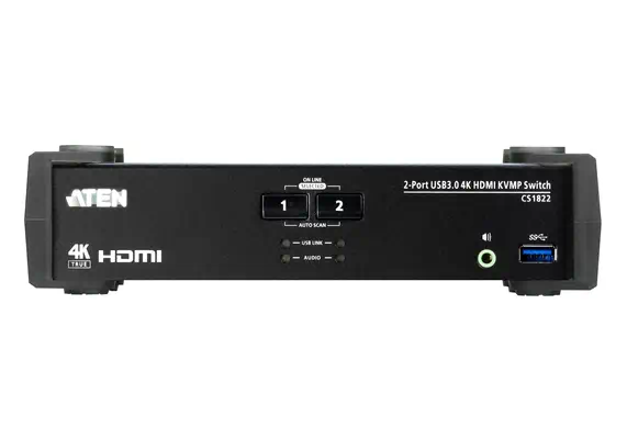 Commutateur KVMP™ HDMI 4K 2 ports USB 3.0 avec mode de mélangeur audio - ATEN - Accessoire Réseau - visuel 3