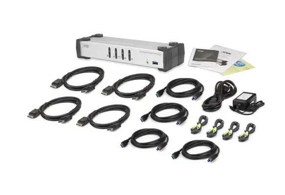 Commutateur KVMP™ DisplayPort 4 ports USB 3.0 (câbles inclus) - ATEN - Accessoire Réseau - visuel 4