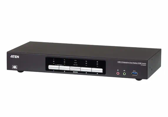 Commutateur KVMP™ deux affichage DisplayPort 4K 4 ports USB 3.0 - ATEN - Accessoire Réseau - visuel 1
